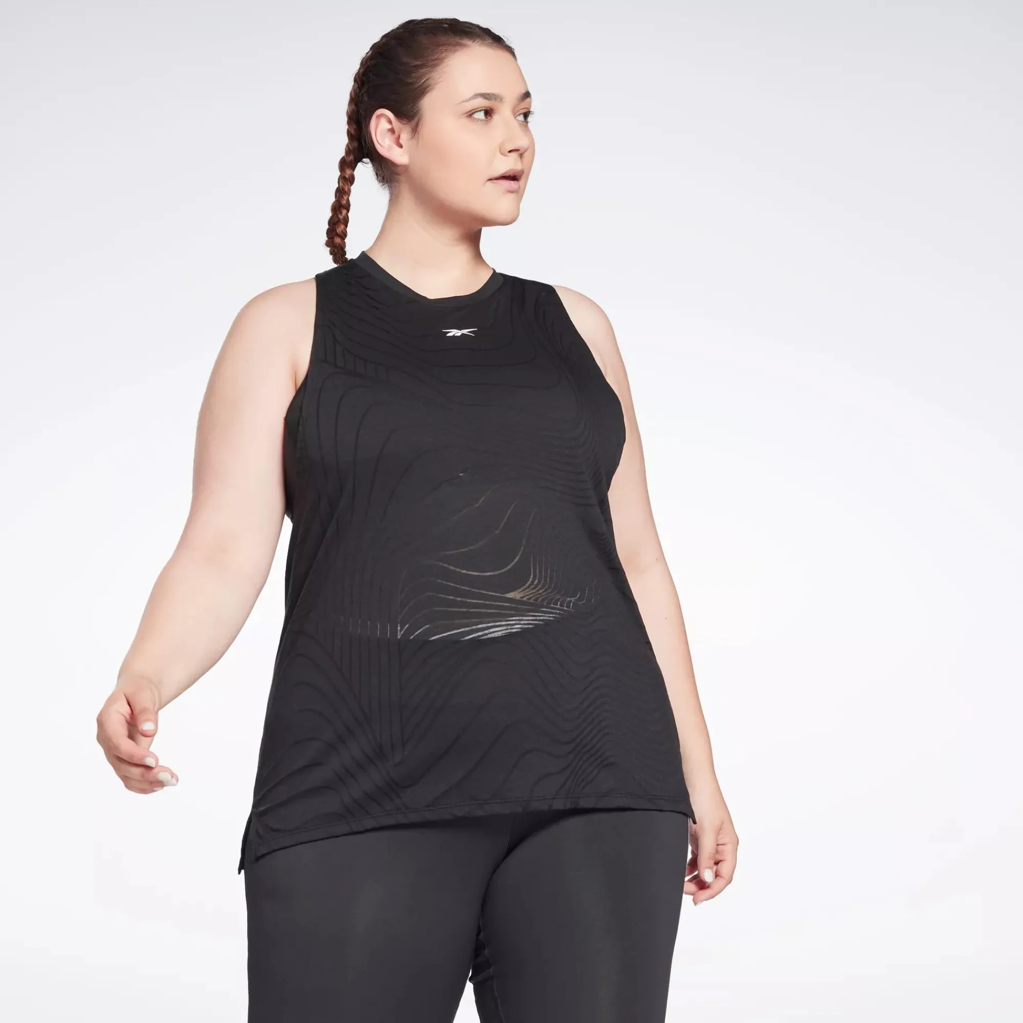 Tank Tops|Reebok Tank Tops Burnout Tank Top (Plus Size)