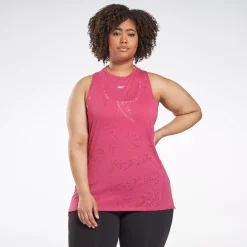 Tank Tops|Reebok Tank Tops Burnout Tank Top (Plus Size)