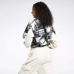 Hoodies & Sweatshirts|Reebok Hoodies & Sweatshirts Classics Winter Print Half-Zip Sweatshirt