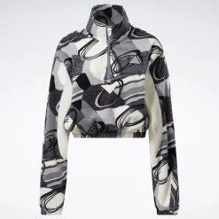 Hoodies & Sweatshirts|Reebok Hoodies & Sweatshirts Classics Winter Print Half-Zip Sweatshirt