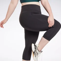 Leggings & Tights|Reebok Leggings & Tights Lux 3/4 Leggings (Plus Size)