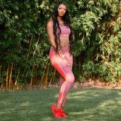 Yoga|Reebok Yoga Lux High-Rise Colorblock Leggings