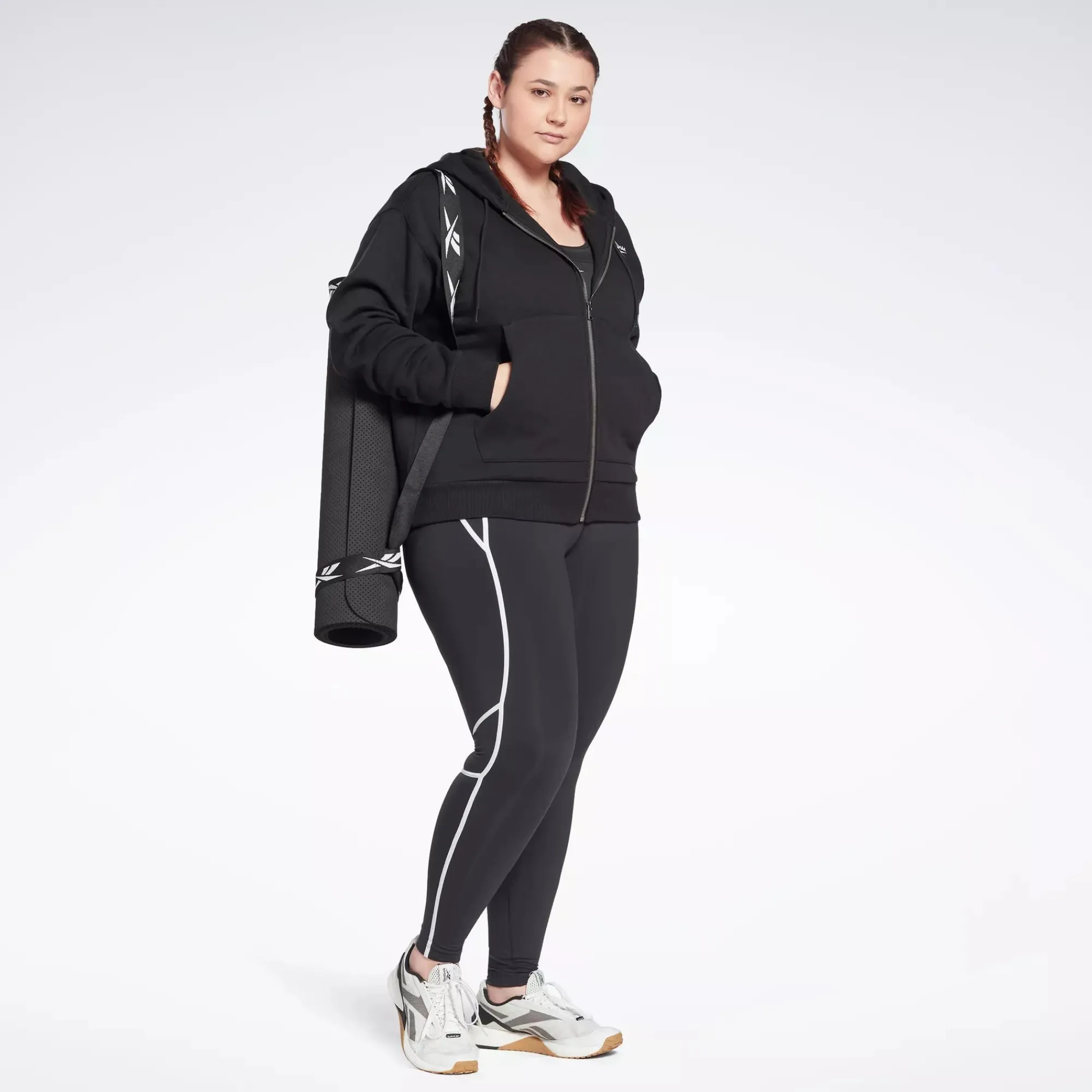Leggings & Tights|Reebok Leggings & Tights Lux High-Rise Colorblock Leggings (Plus Size)