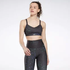 Sports Bras|Reebok Sports Bras Lux Multi-Colored Speckle Strappy Bra