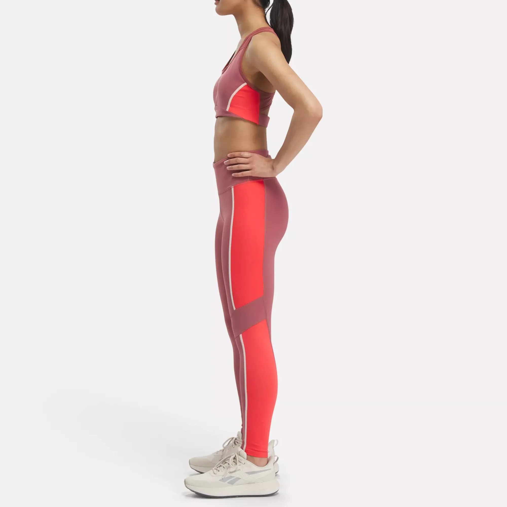 Yoga|Reebok Yoga Lux Racer Padded Colorblock Bra