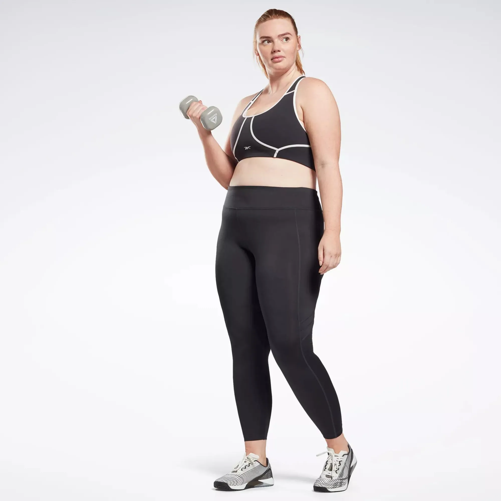 Sports Bras|Reebok Sports Bras Lux Racer Padded Colorblocked Bra (Plus Size)