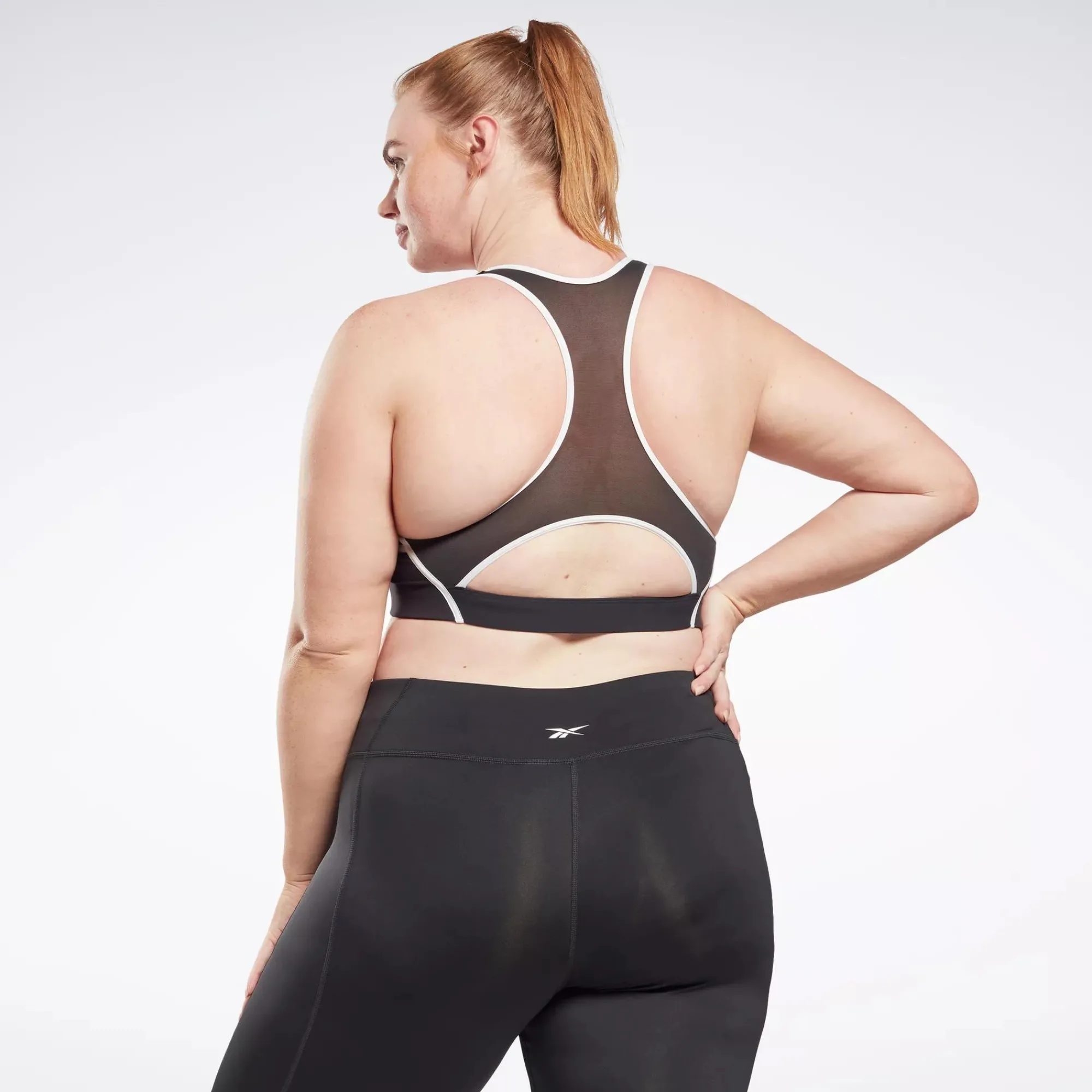 Sports Bras|Reebok Sports Bras Lux Racer Padded Colorblocked Bra (Plus Size)