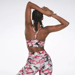 Sports Bras|Reebok Sports Bras Lux Skinny Strap Camo Print Sports Bra