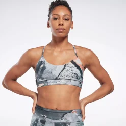 Sports Bras|Reebok Sports Bras Lux Strappy Allover Print Bold Bra