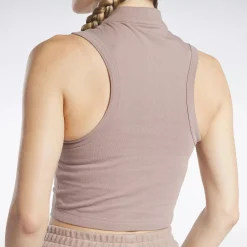 Tank Tops|Reebok Tank Tops Classics Cropped Fitted Jersey Tank Top