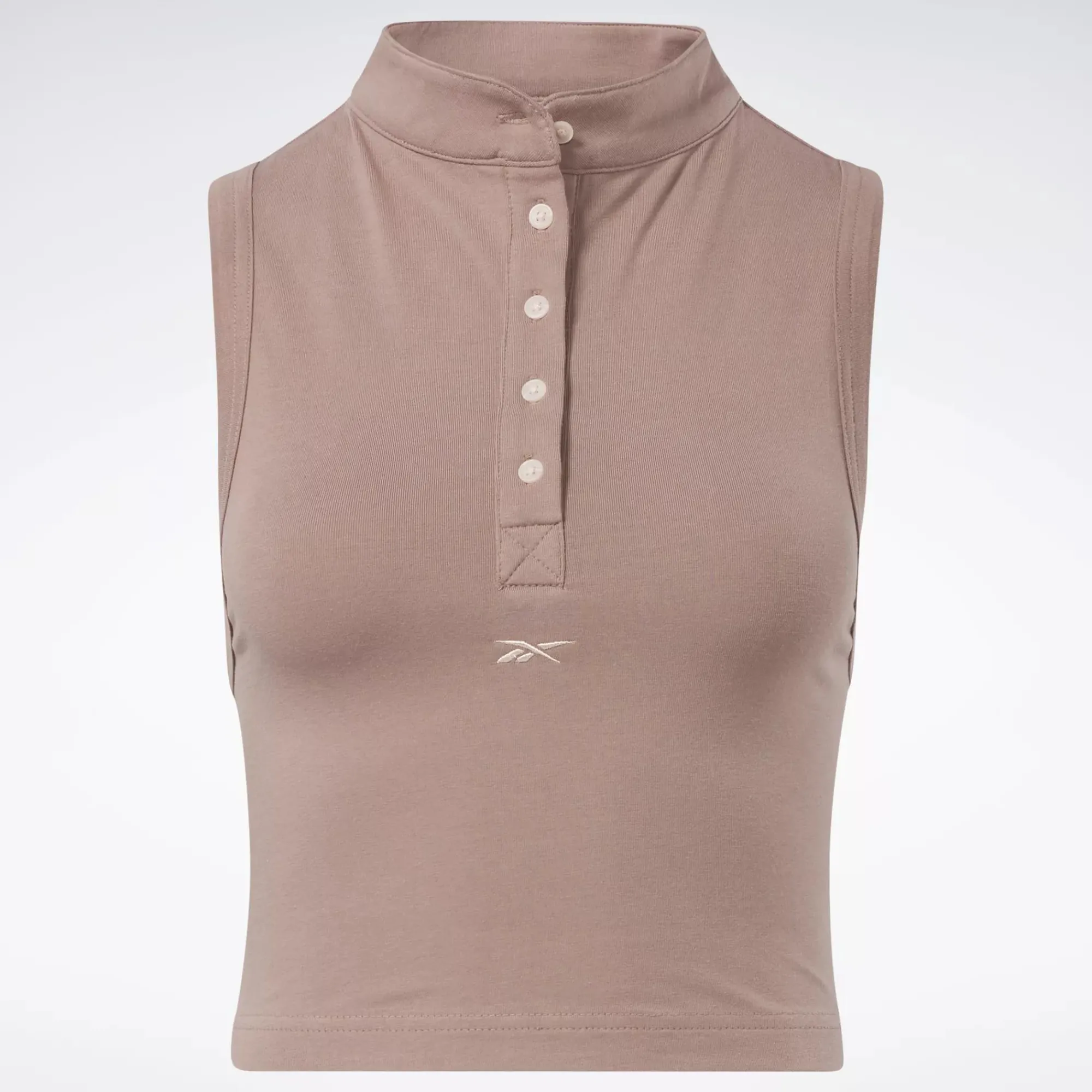 Tank Tops|Reebok Tank Tops Classics Cropped Fitted Jersey Tank Top