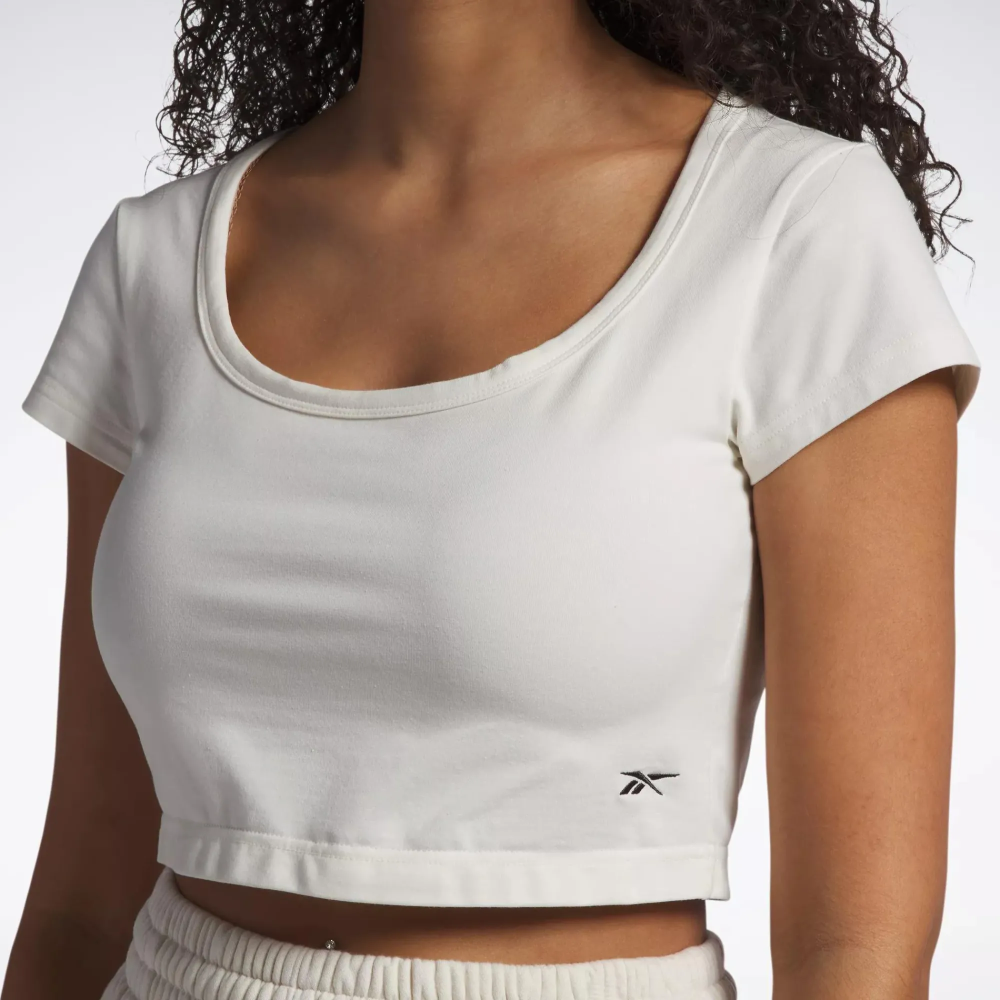 Tops & T-Shirts|Reebok Tops & T-Shirts Classics Cropped Jersey T-Shirt