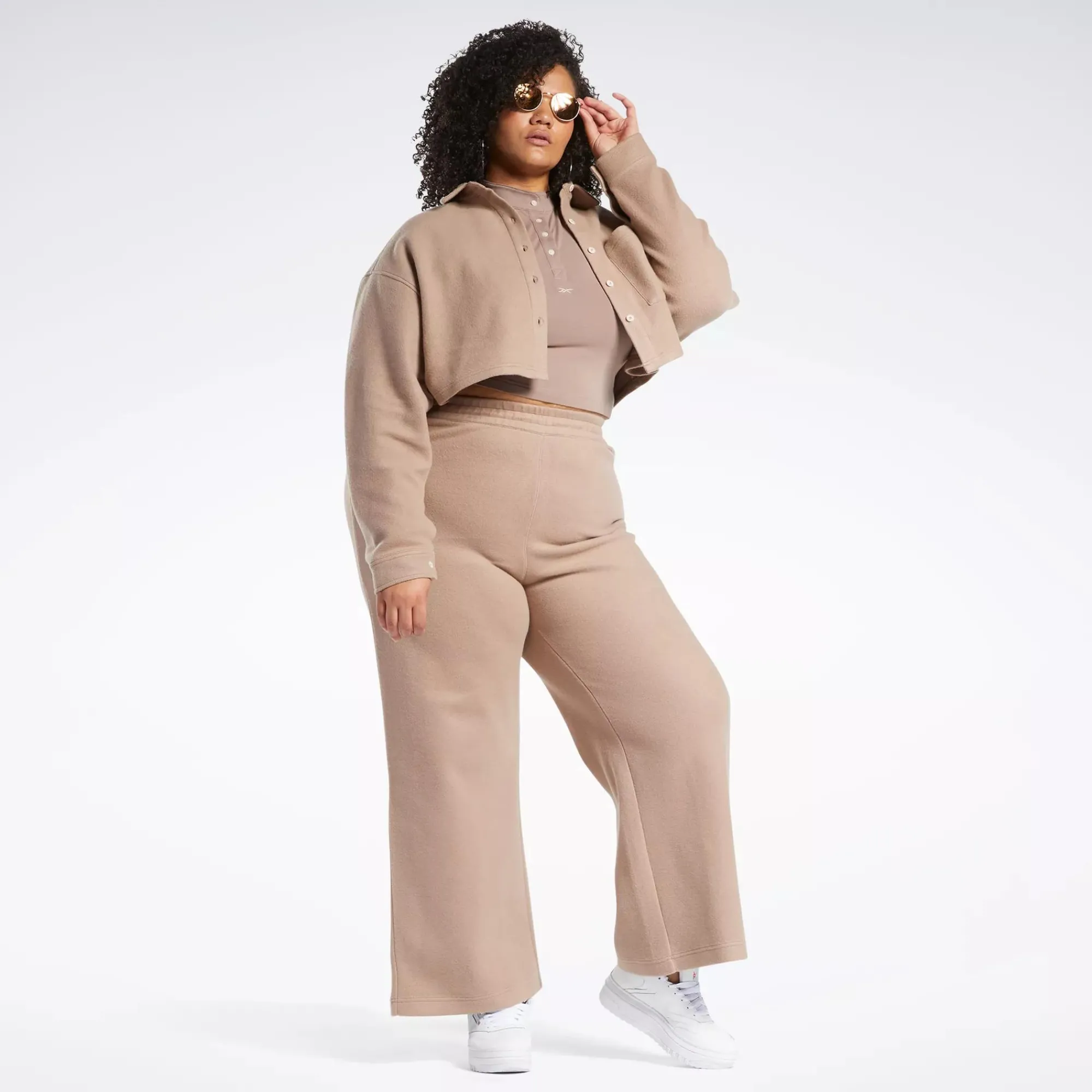 Pants & Sweatpants|Reebok Pants & Sweatpants Classics Reverse Fleece Wide Leg Pants (Plus Size)