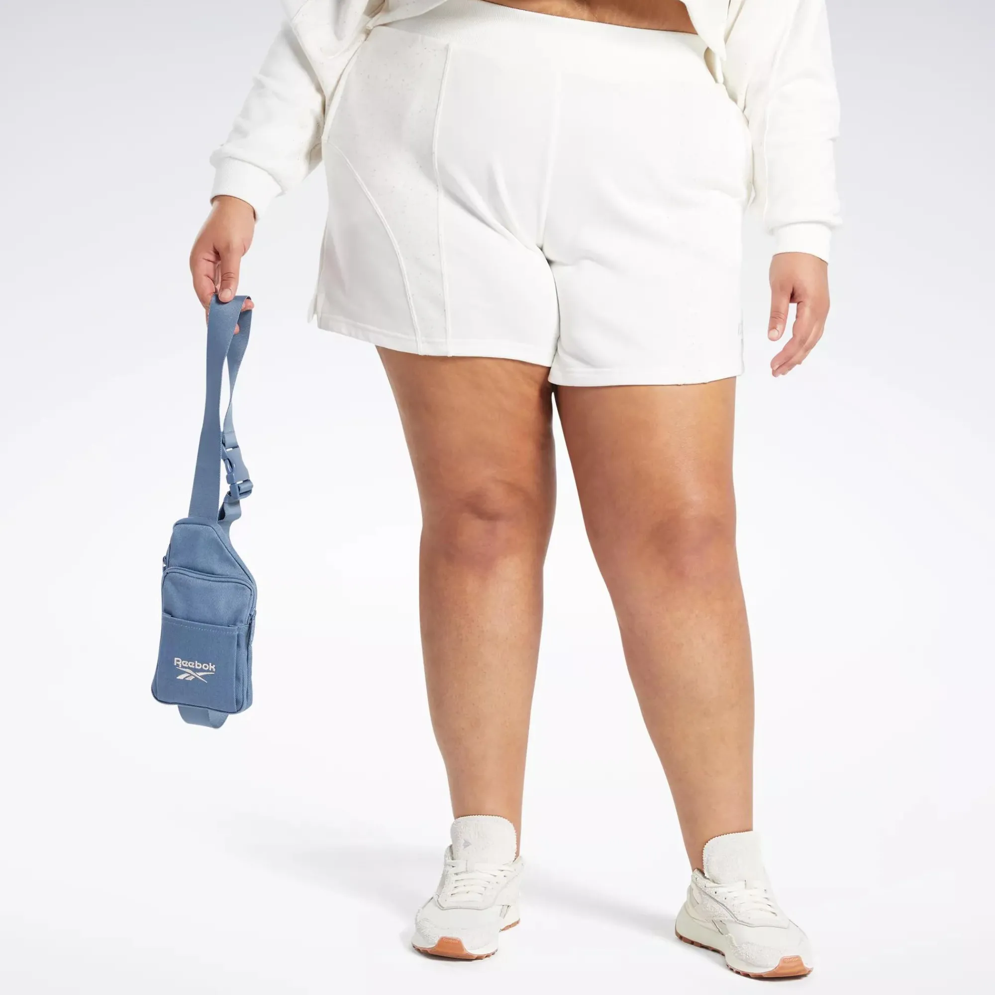 Shorts|Reebok Shorts Classics Varsity High-Rise Rib Shorts (Plus Size)