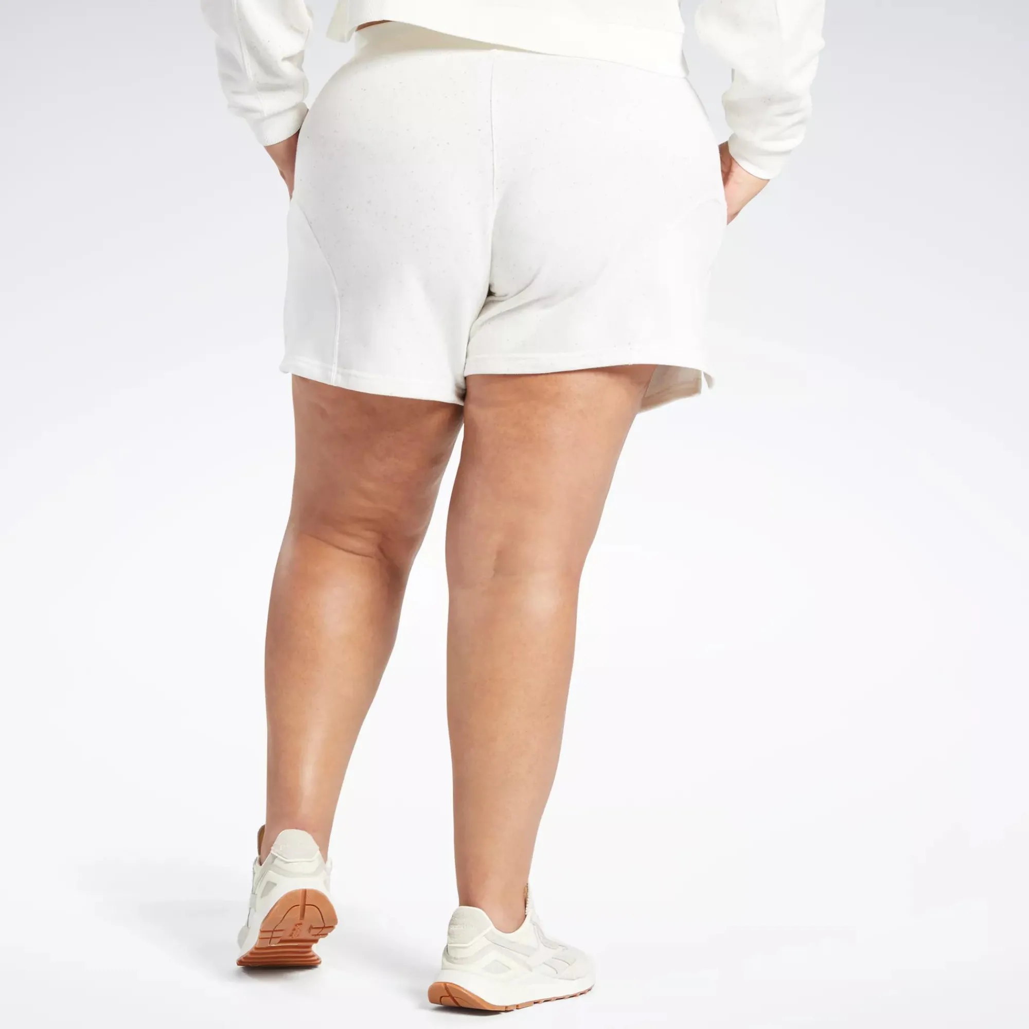 Shorts|Reebok Shorts Classics Varsity High-Rise Rib Shorts (Plus Size)