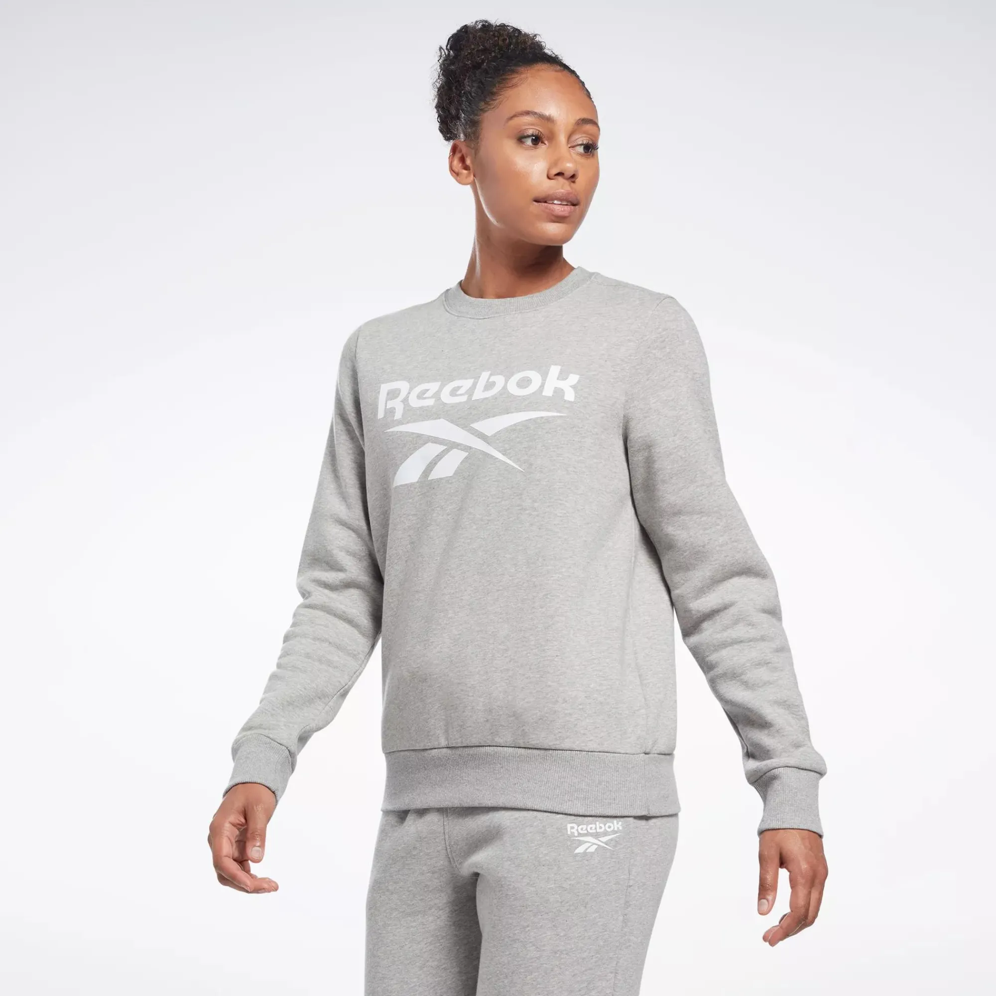Loungewear|Reebok Loungewear Identity Big Logo Fleece Crew Sweatshirt