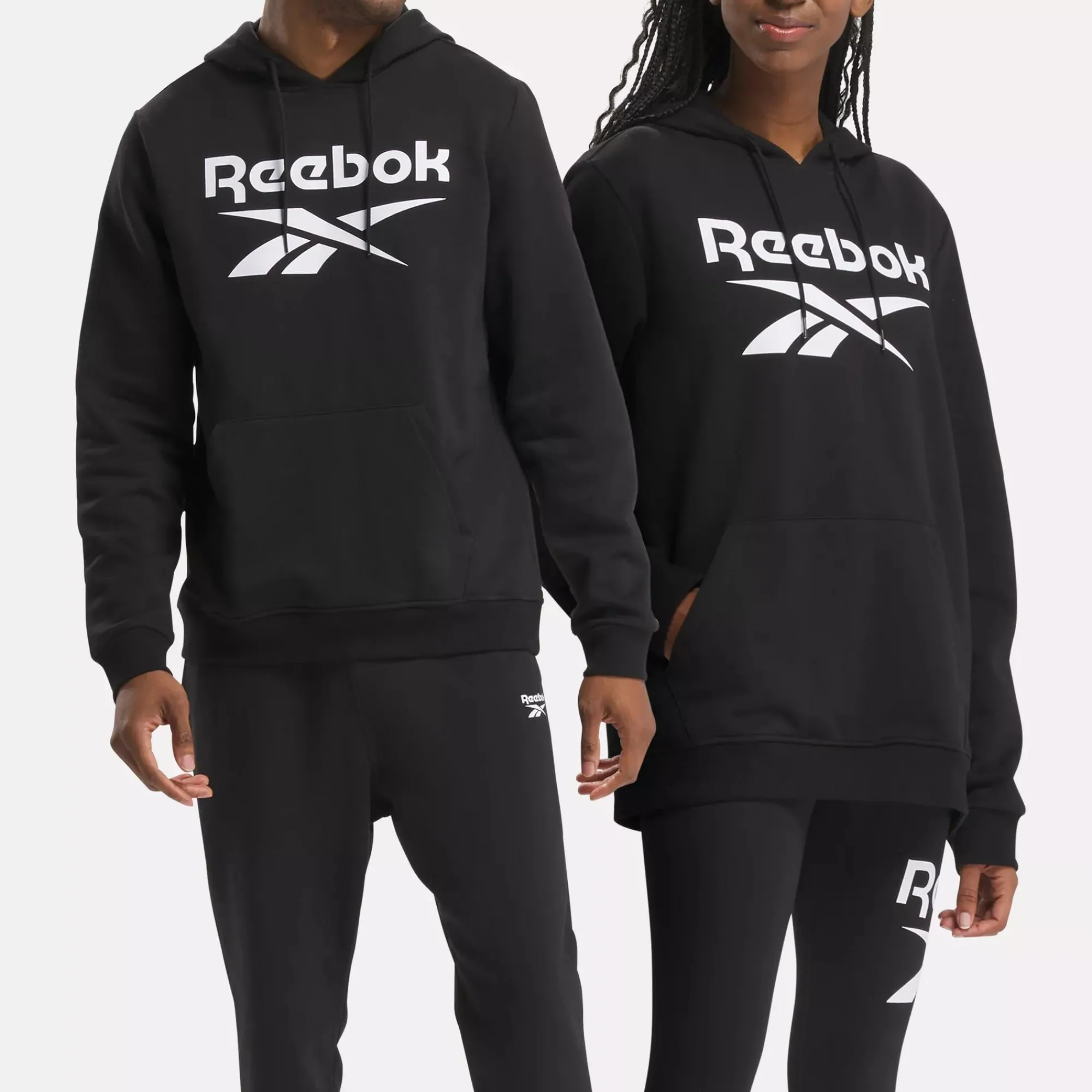 Loungewear|Reebok Loungewear Identity Fleece Stacked Logo Pullover Hoodie