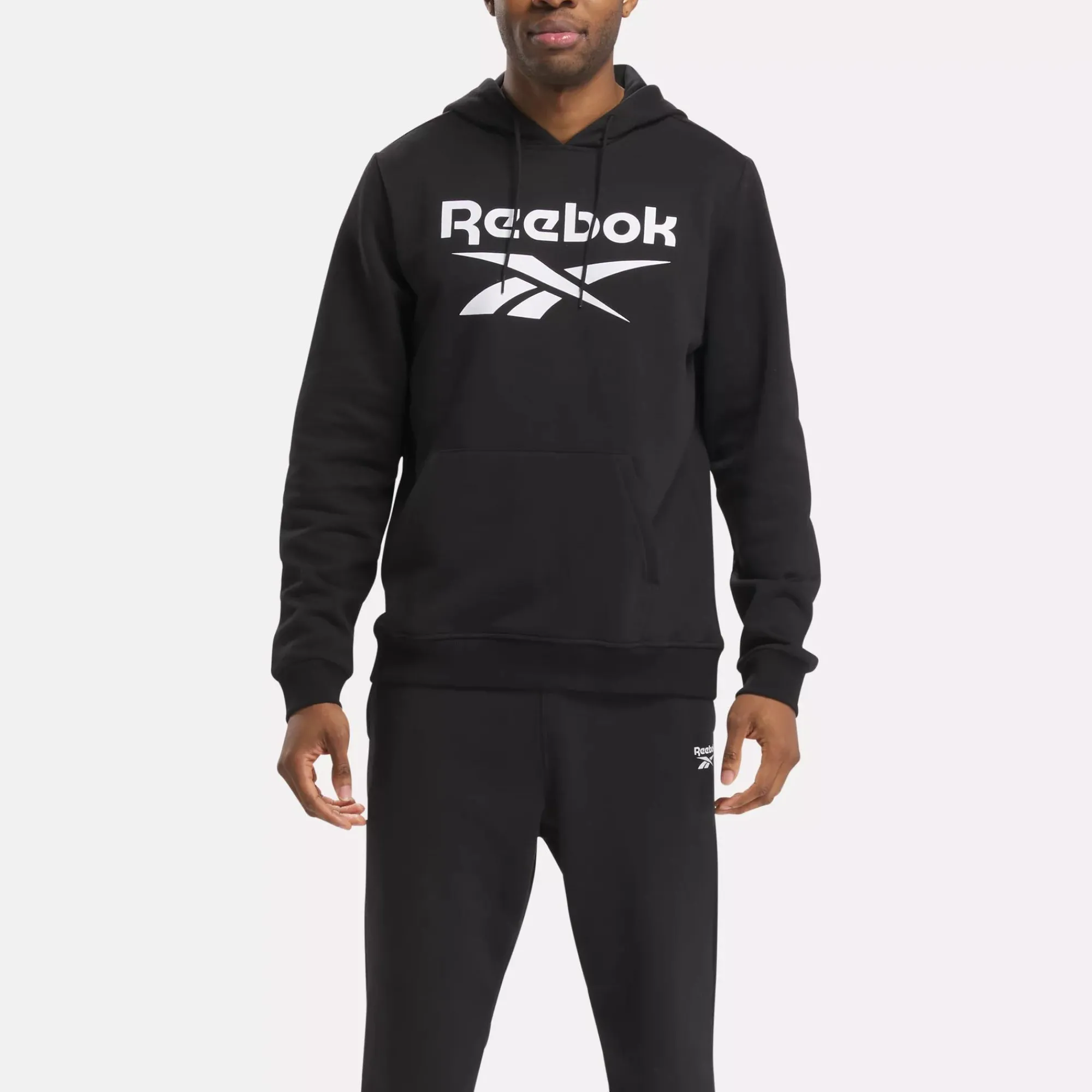 Loungewear|Reebok Loungewear Identity Fleece Stacked Logo Pullover Hoodie