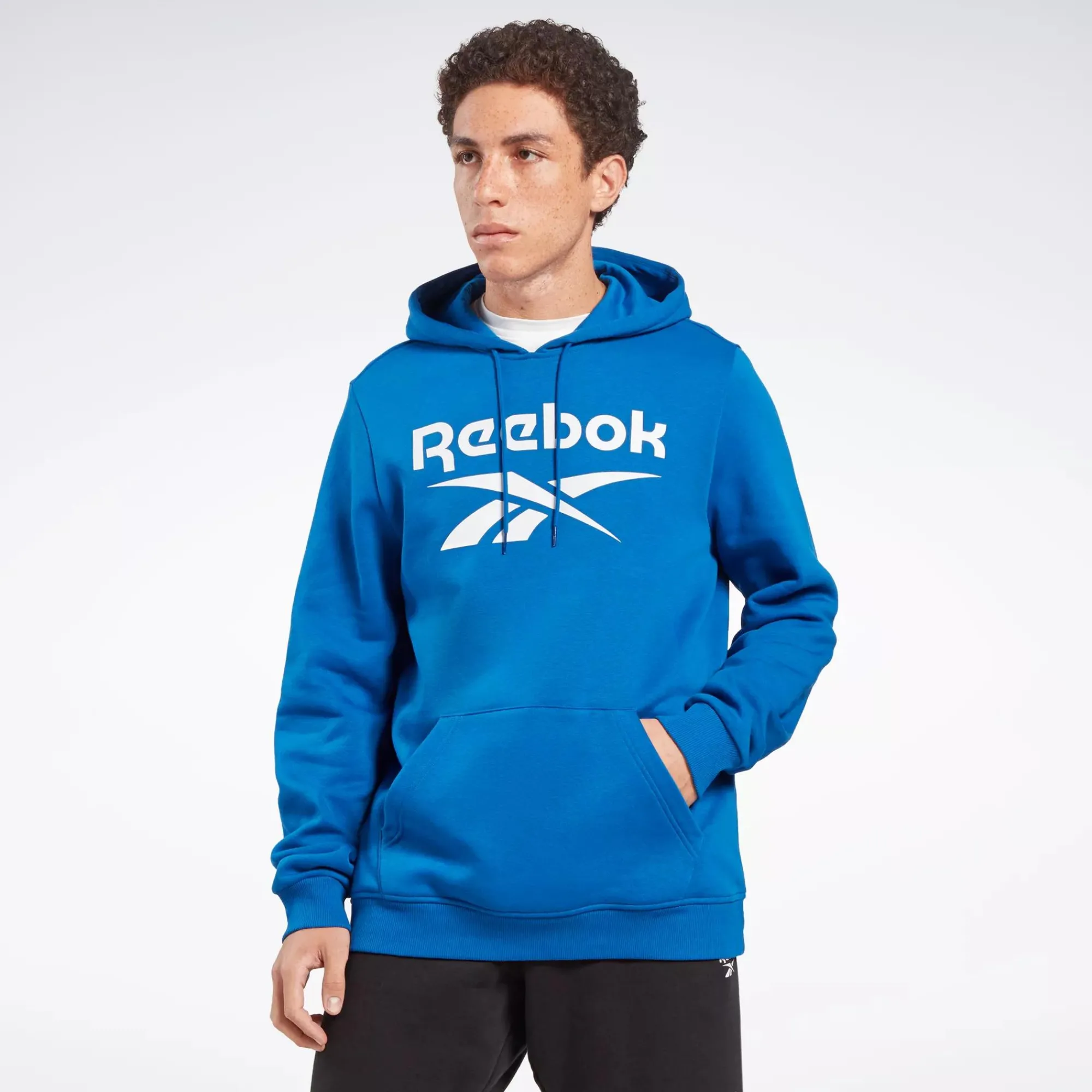 Hoodies & Sweatshirts|Reebok Hoodies & Sweatshirts Identity Fleece Stacked Logo Pullover Hoodie