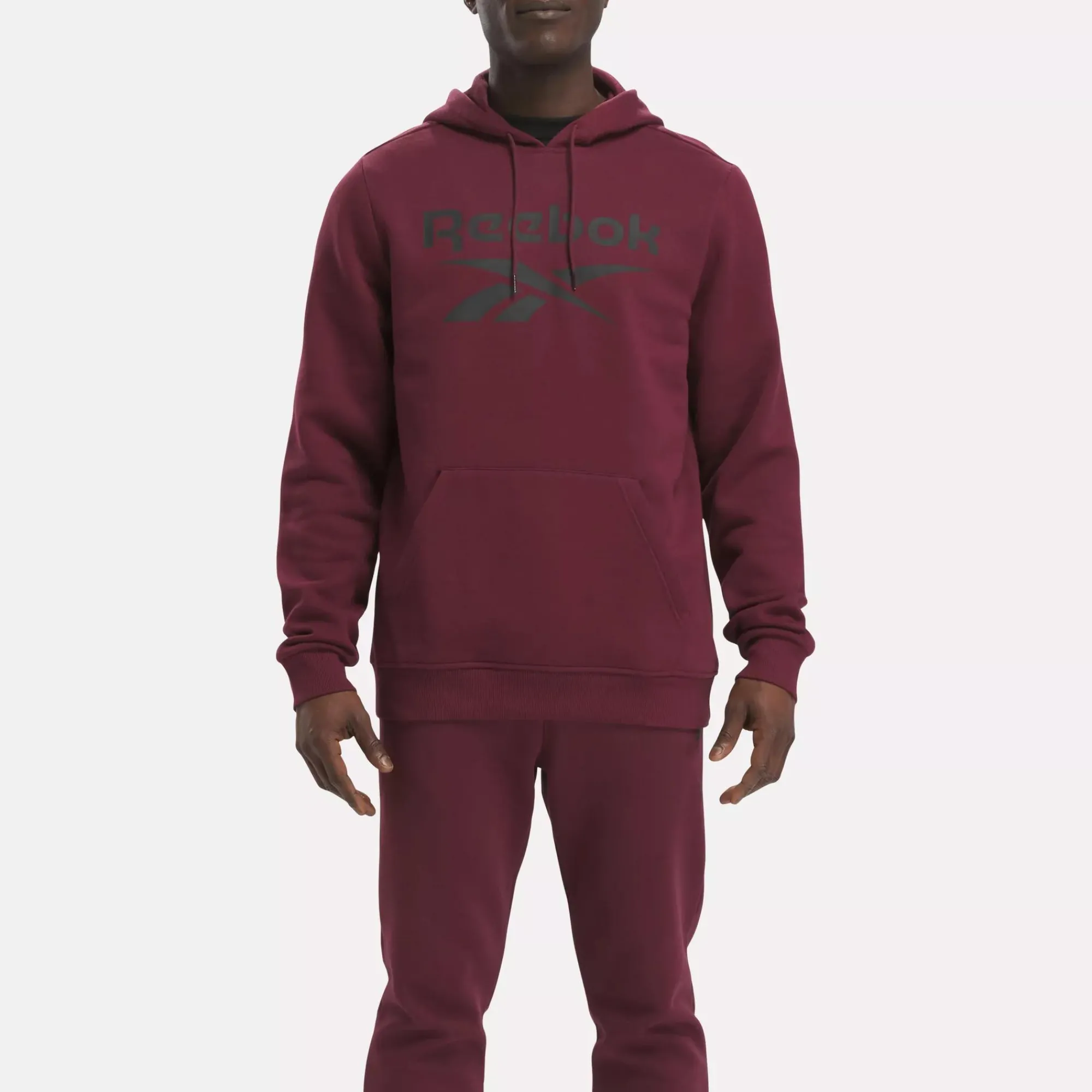 Hoodies & Sweatshirts|Reebok Hoodies & Sweatshirts Identity Fleece Stacked Logo Pullover Hoodie