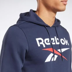 Hoodies & Sweatshirts|Reebok Hoodies & Sweatshirts Identity Fleece Stacked Logo Pullover Hoodie