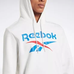 Hoodies & Sweatshirts|Reebok Hoodies & Sweatshirts Identity Fleece Stacked Logo Pullover Hoodie