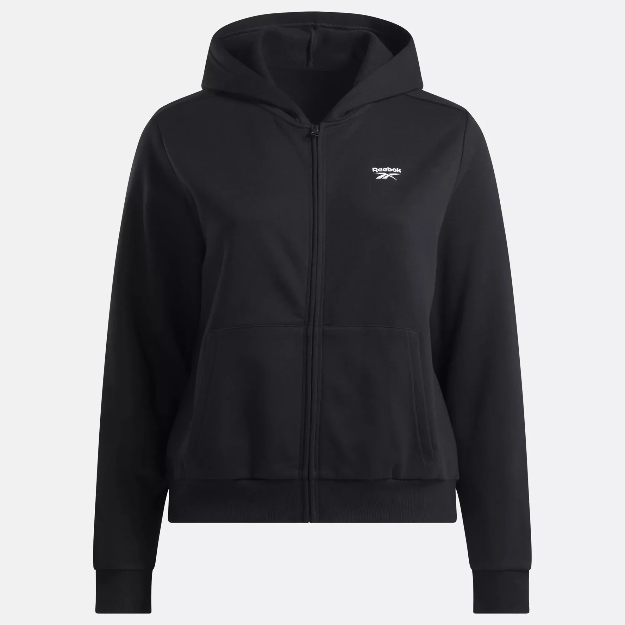 Loungewear|Reebok Loungewear Identity Small Logo Fleece Full-Zip Sweatshirt (Plus Size)