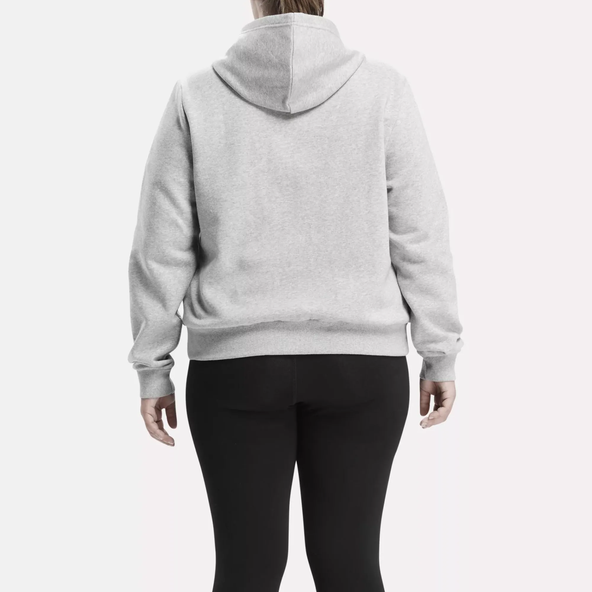Loungewear|Reebok Loungewear Identity Small Logo Fleece Full-Zip Sweatshirt (Plus Size)