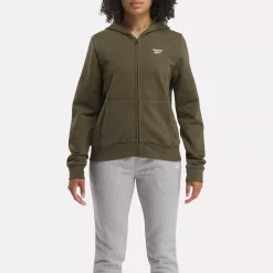 Loungewear|Reebok Loungewear Identity Small Logo Fleece Full-Zip Sweatshirt