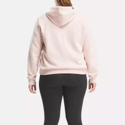 Loungewear|Reebok Loungewear Identity Small Logo Fleece Full-Zip Sweatshirt (Plus Size)