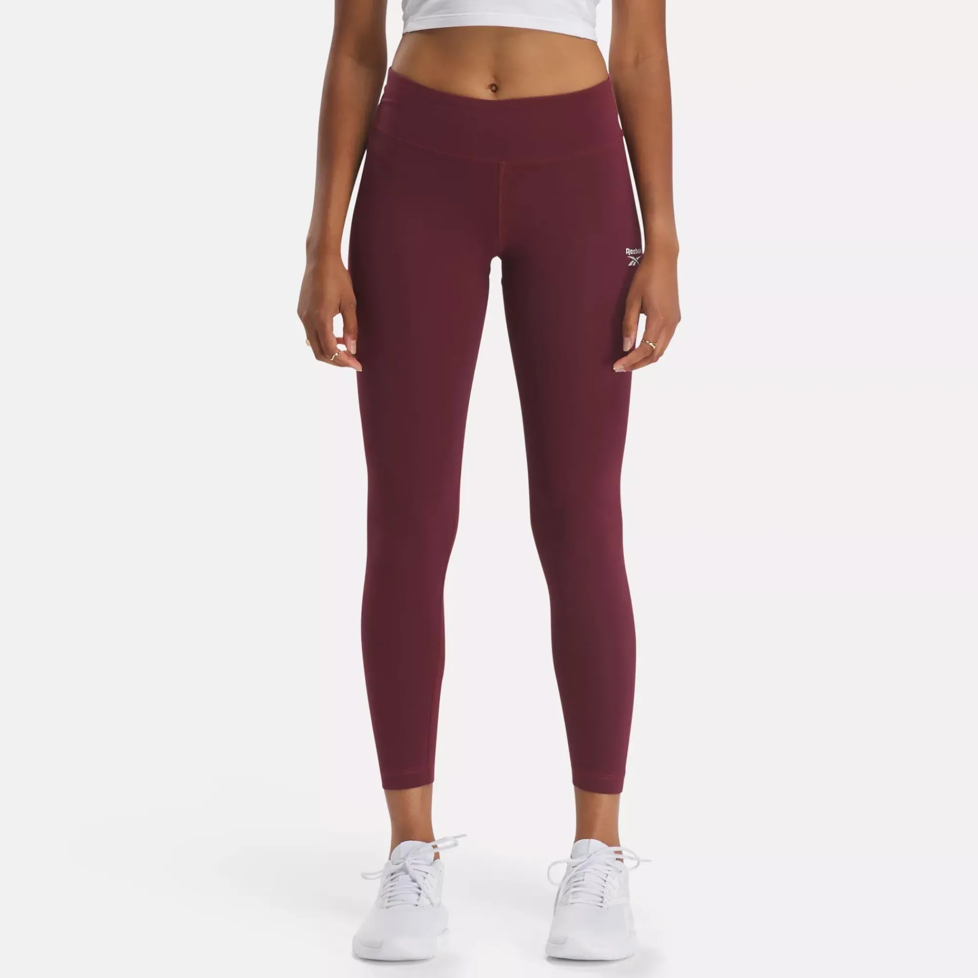 Leggings & Tights|Reebok Leggings & Tights Identity Small Logo Cotton Leggings
