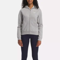 Loungewear|Reebok Loungewear Identity Small Logo Fleece Full-Zip Sweatshirt