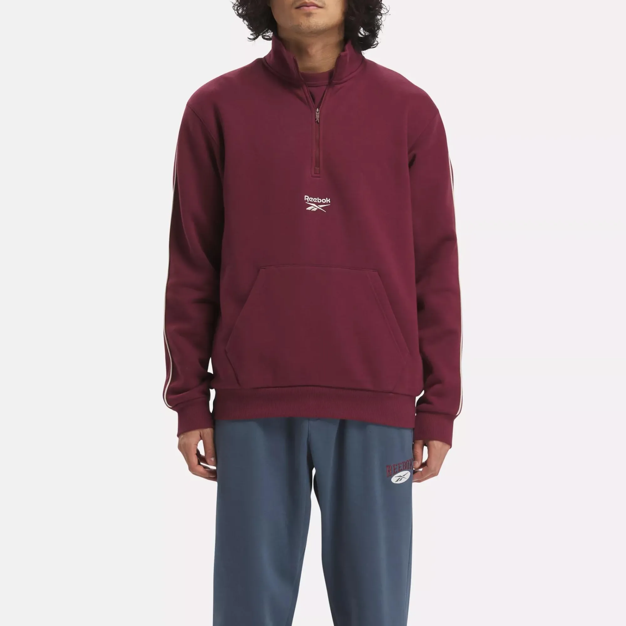 Hoodies & Sweatshirts|Reebok Hoodies & Sweatshirts Identity Vintage Sport Quarter-Zip Sweatshirt