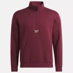 Hoodies & Sweatshirts|Reebok Hoodies & Sweatshirts Identity Vintage Sport Quarter-Zip Sweatshirt