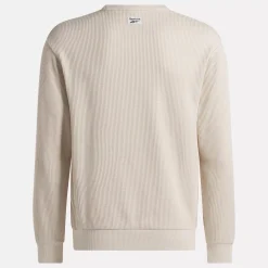 Hoodies & Sweatshirts|Reebok Hoodies & Sweatshirts Identity Vintage Sport Waffle Crew Sweatshirt