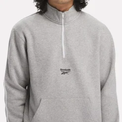 Hoodies & Sweatshirts|Reebok Hoodies & Sweatshirts Identity Vintage Sport Quarter-Zip Sweatshirt