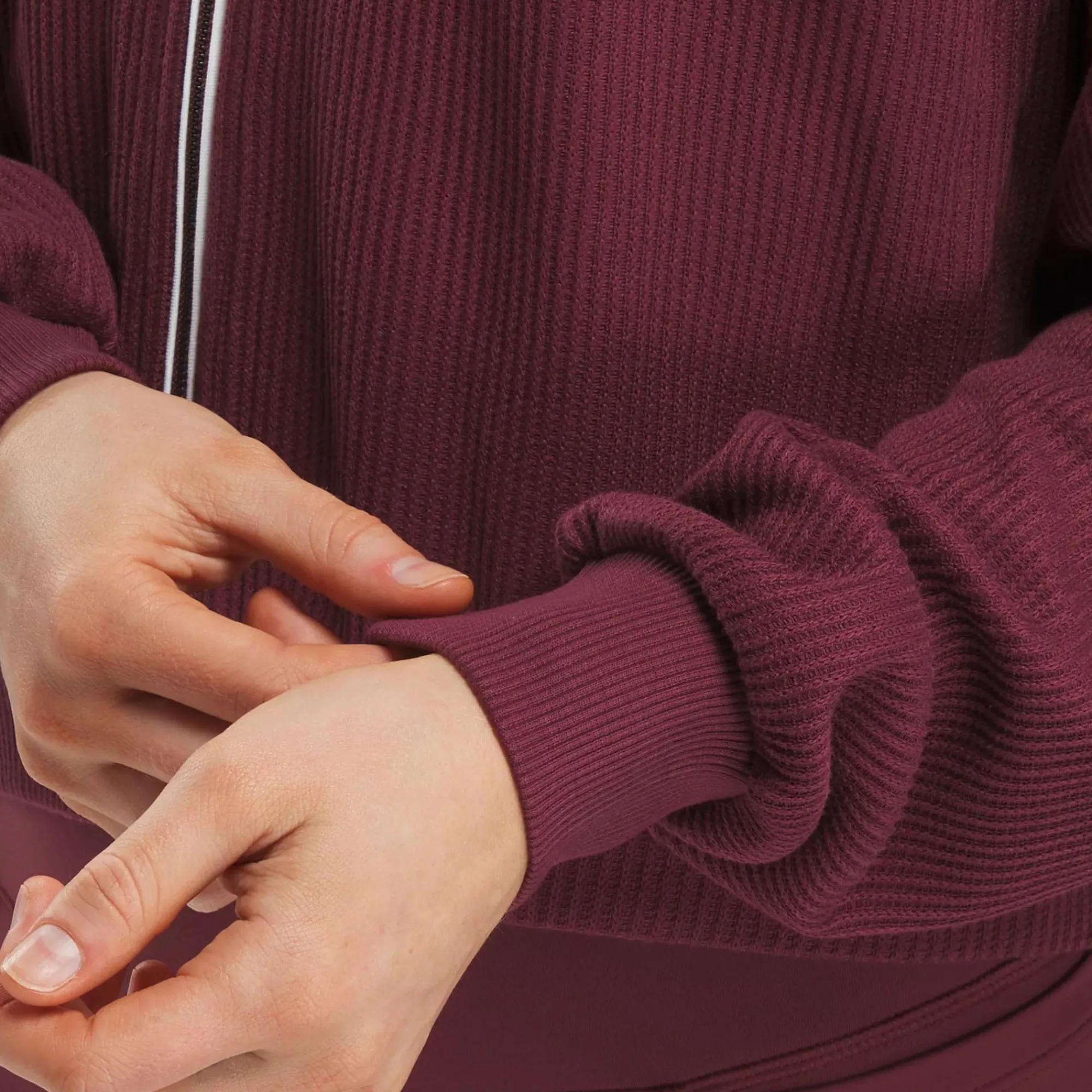 Loungewear|Reebok Loungewear Rie Waffle Full-Zip Hoodie