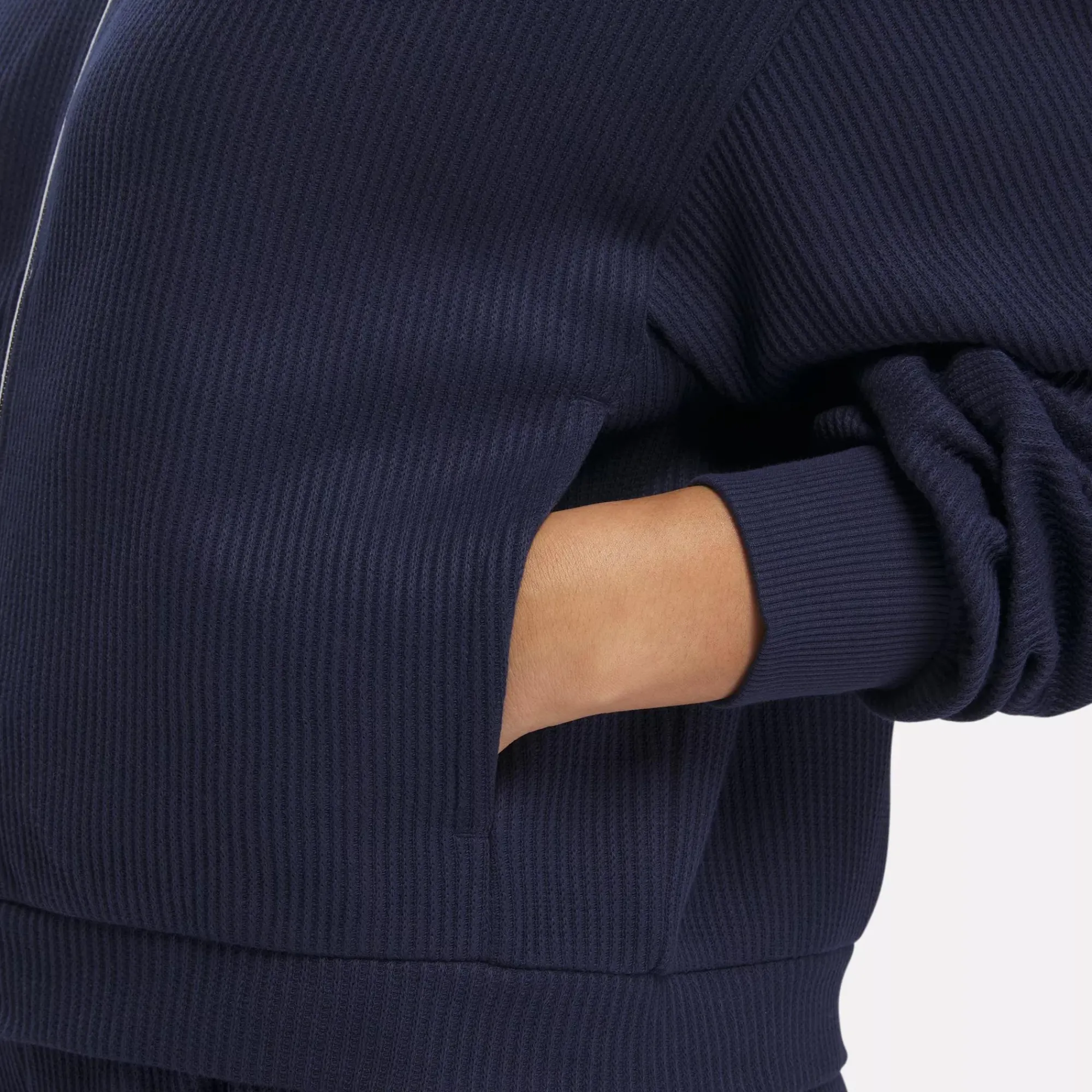 Loungewear|Reebok Loungewear Rie Waffle Full-Zip Hoodie