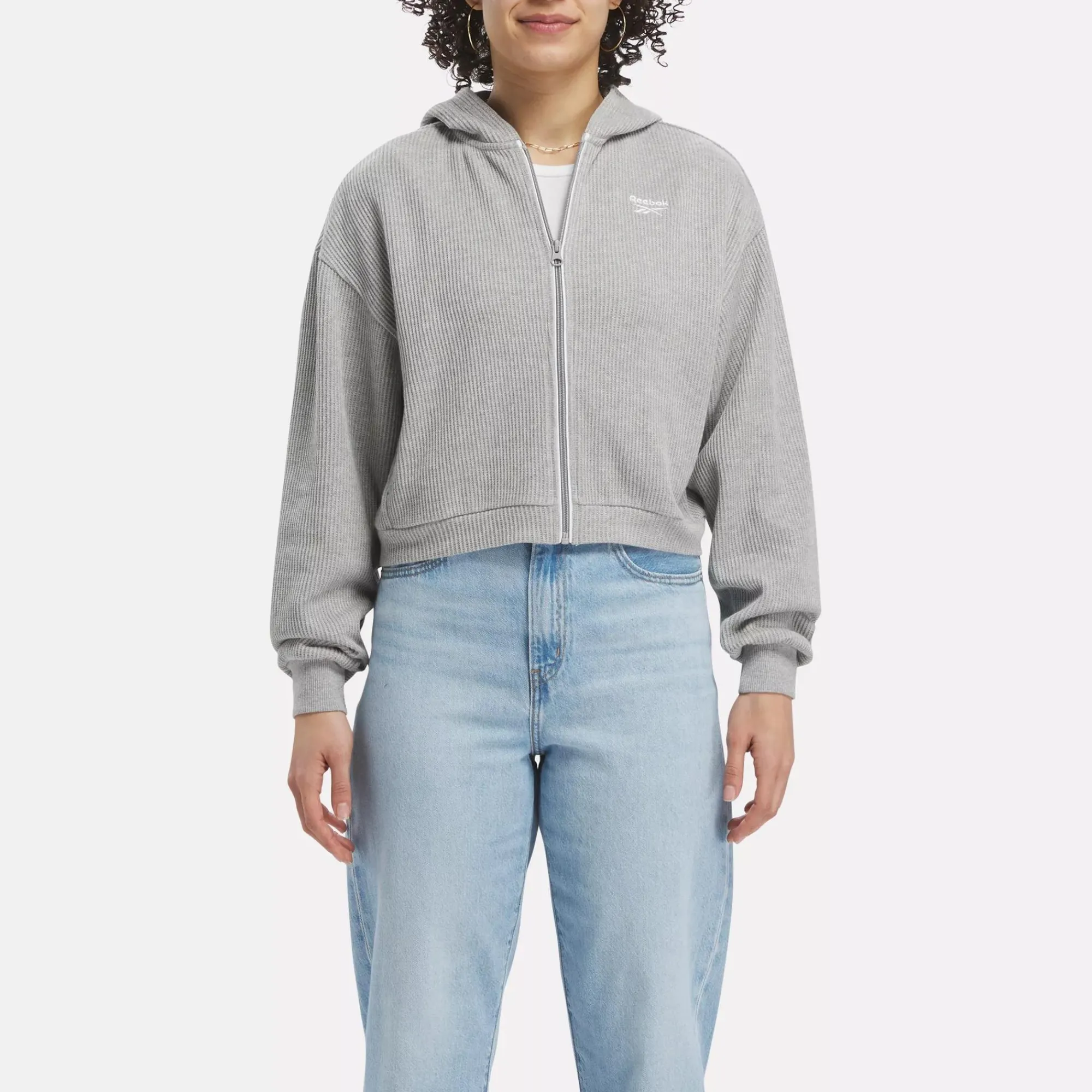 Loungewear|Reebok Loungewear Rie Waffle Full-Zip Hoodie