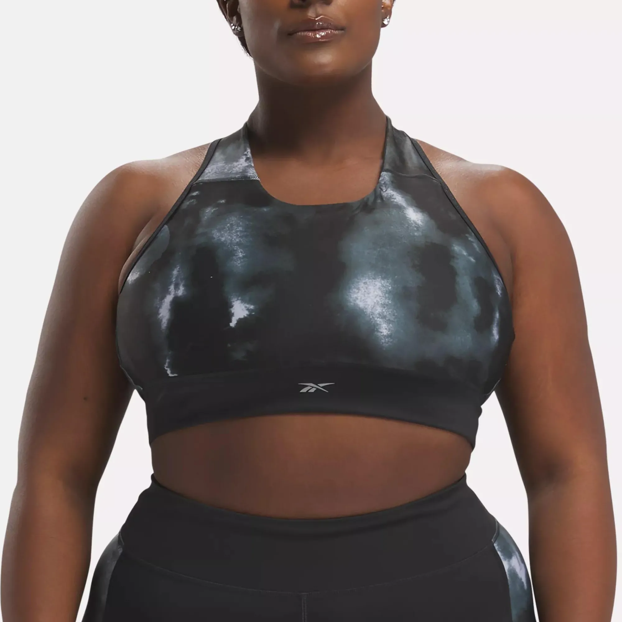 Sports Bras|Reebok Sports Bras Running Allover Print Bra (Plus Size)