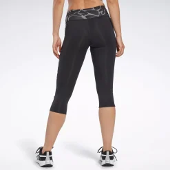 Leggings & Tights|Reebok Leggings & Tights Running Printed Capri Leggings
